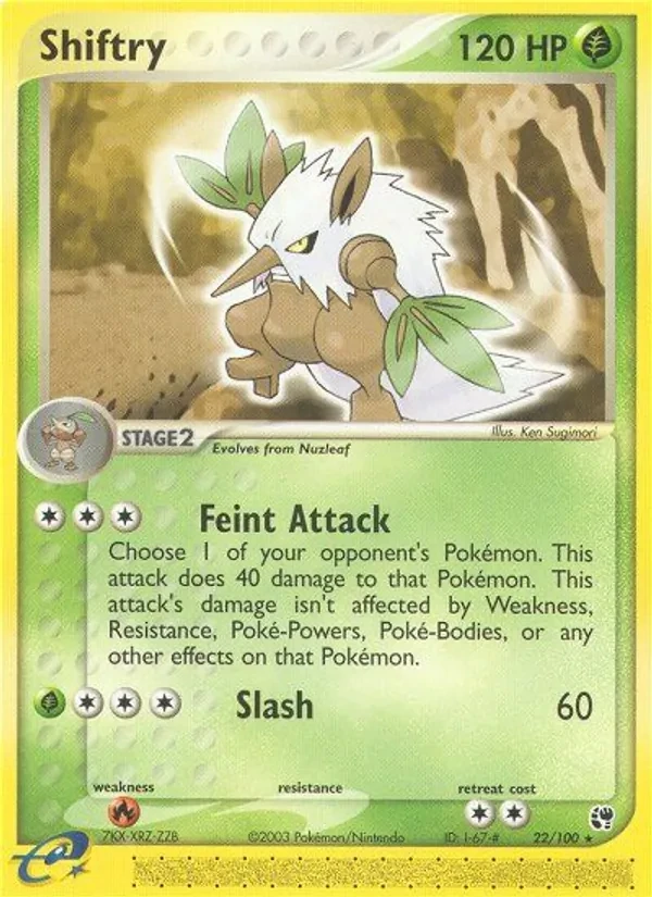 Carte Pokémon Shiftry 22/100 Sandstorm