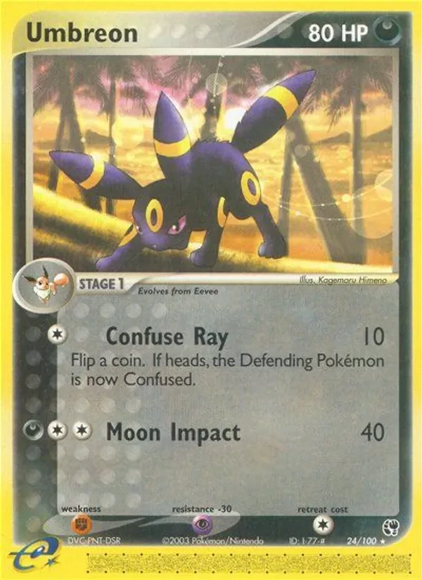 Umbreon 24/100 Sandstorm Pokémon kaart