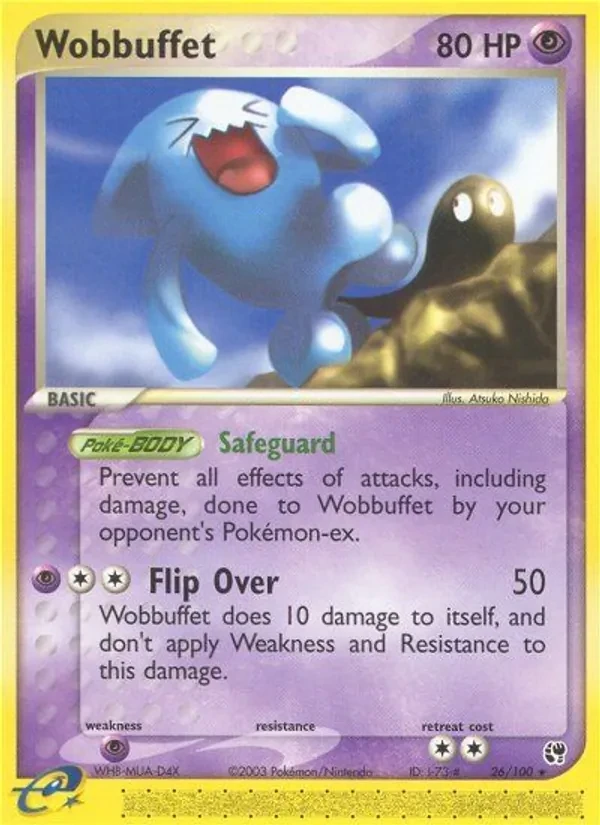 Wobbuffet 26/100 Sandstorm Pokémon card