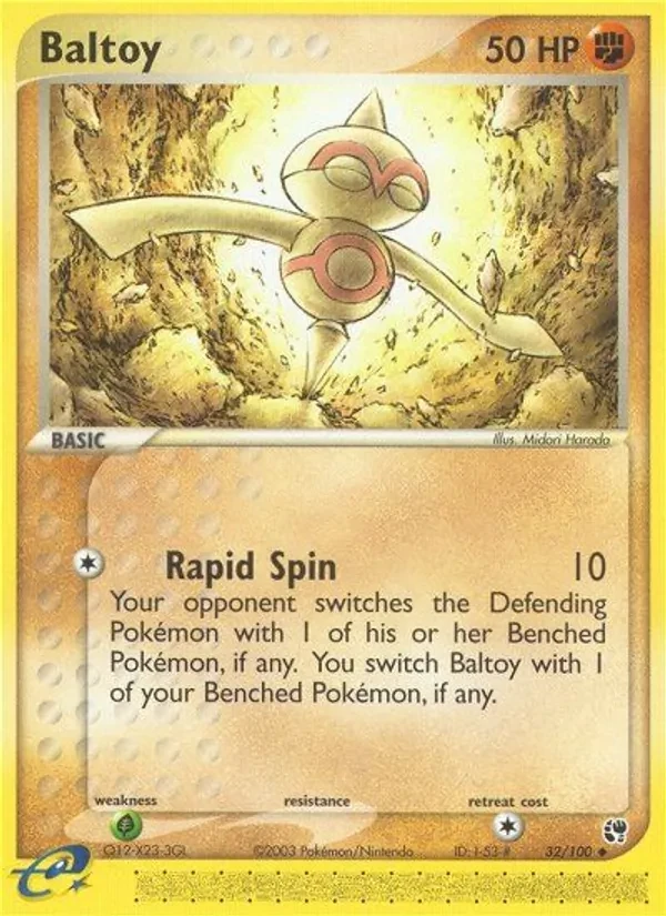 Baltoy 32/100 Sandstorm Pokémon card