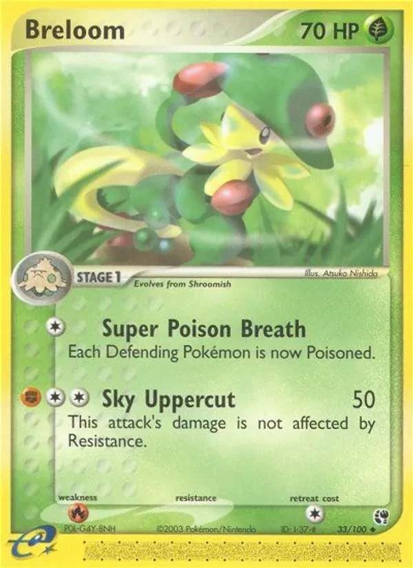 Breloom 33/100 Sandstorm Pokémon kaart