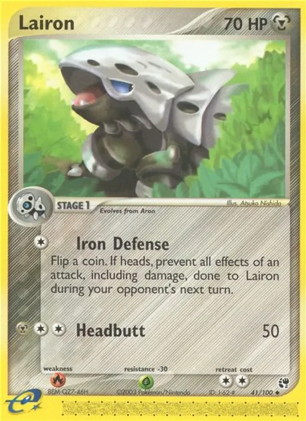 Lairon 41/100 Sandstorm Pokémon card