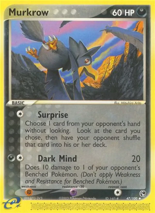 Murkrow 47/100 Sandstorm Pokémon card