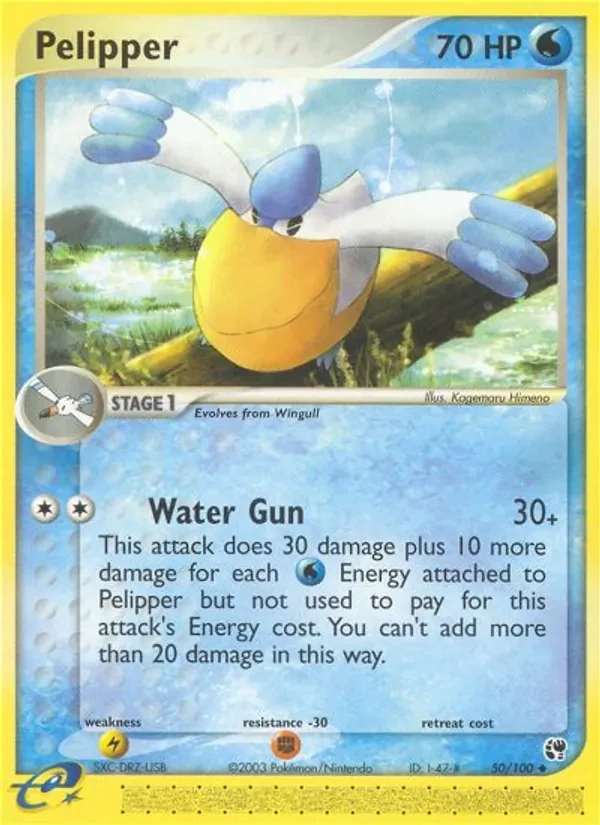 Pelipper 50/100 Sandstorm Pokémon kaart