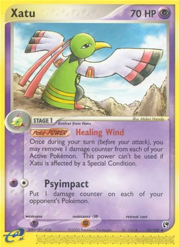 Xatu 55/100 Sandstorm Pokémon card
