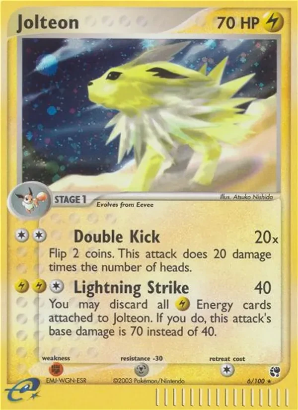 Jolteon 6/100 Sandstorm Pokémon card