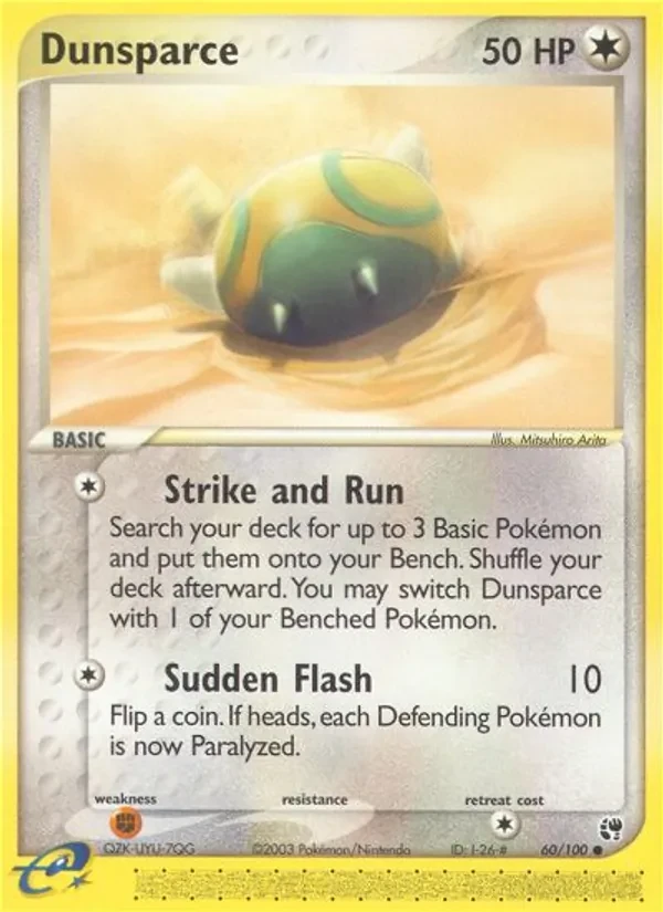 Dunsparce 60/100 Sandstorm Pokémon card