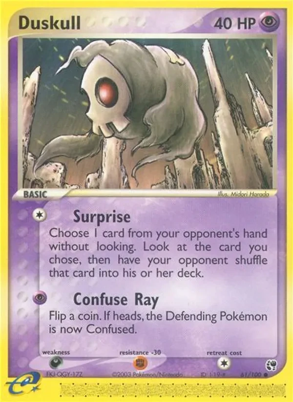 Duskull 61/100 Sandstorm Pokémon card