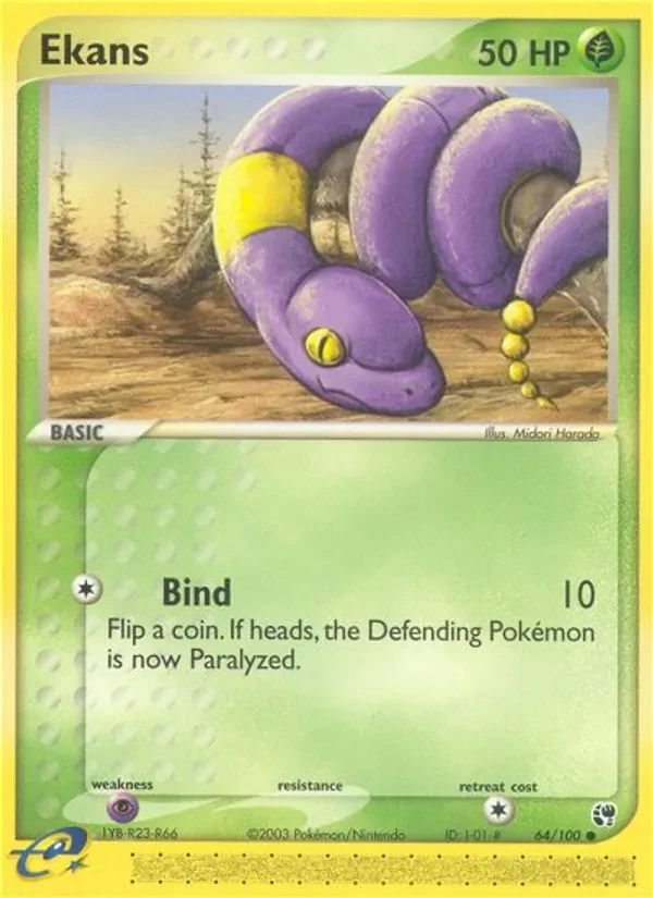 Ekans 64/100 Sandstorm Pokémon card