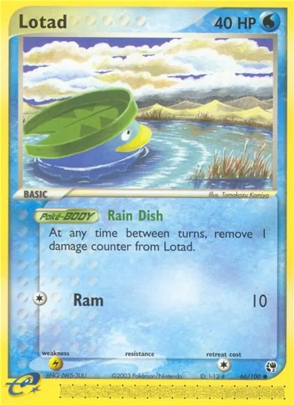 Lotad 66/100 Sandstorm Pokémon card