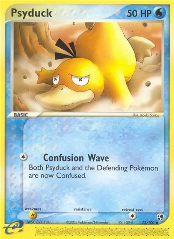 Psyduck 73/100 Sandstorm Pokémon card