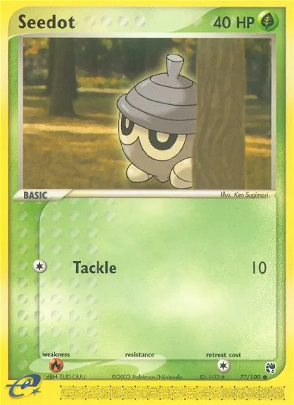 Seedot 77/100 Sandstorm Pokémon card