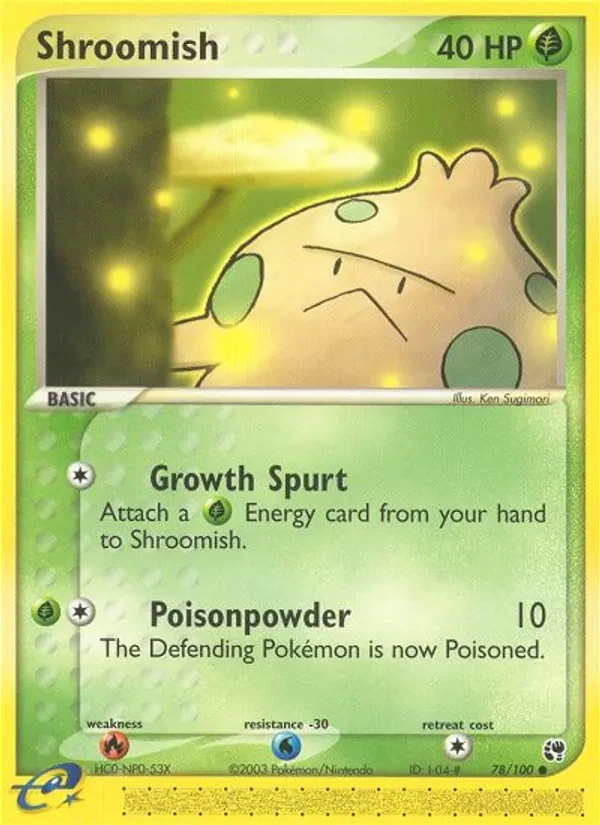 Shroomish 78/100 Sandstorm Pokémon card