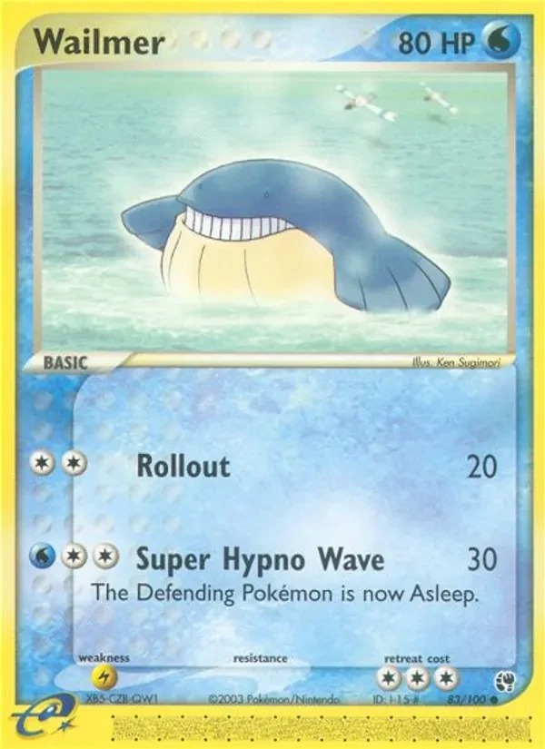 Wailmer 83/100 Sandstorm Pokémon card