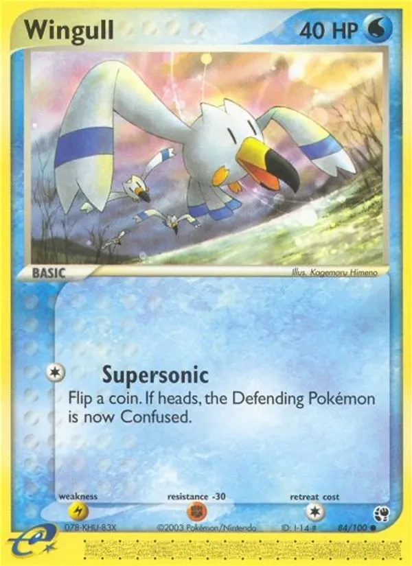 Wingull 84/100 Sandstorm Pokémon card