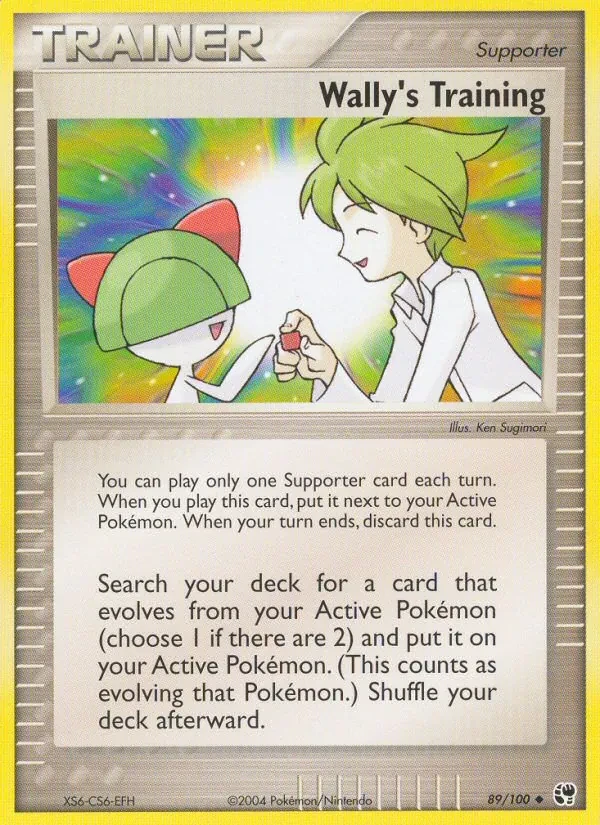 Wally's Training 89/100 Sandstorm Pokémon card