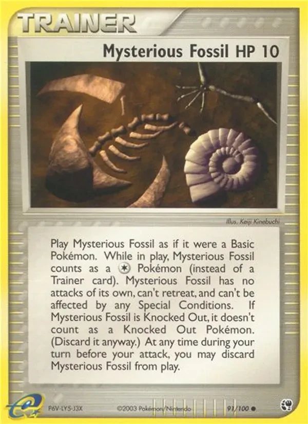 Mysterious Fossil 91/100 Sandstorm Pokémon card