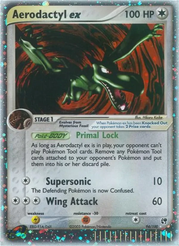 Aerodactyl ex 94/100 Sandstorm Pokémon Karte