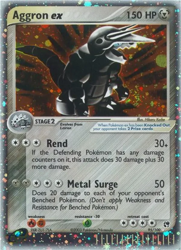 Aggron ex 95/100 Sandstorm Pokémon card