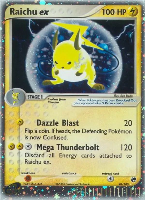 Raichu ex 98/100 Sandstorm Pokémon card