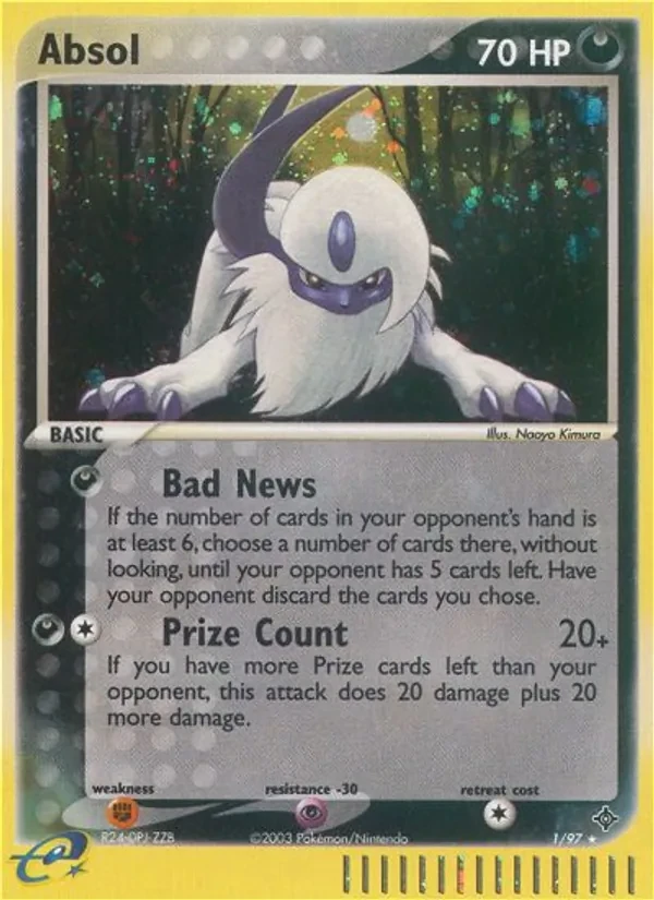 Absol 1/97 Dragon Pokémon card
