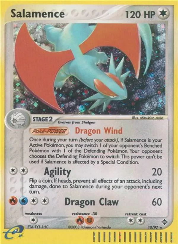Salamence 10/97 Dragon Pokémon card
