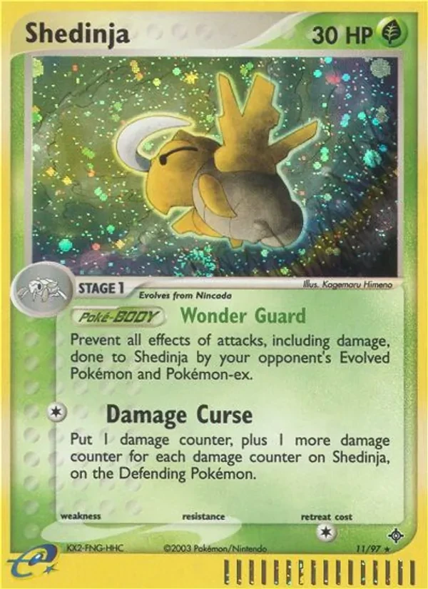Shedinja 11/97 Dragon Pokémon card