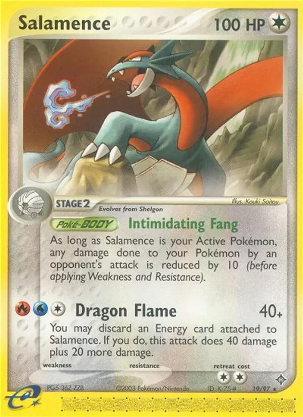 Salamence 19/97 Dragon Pokémon card