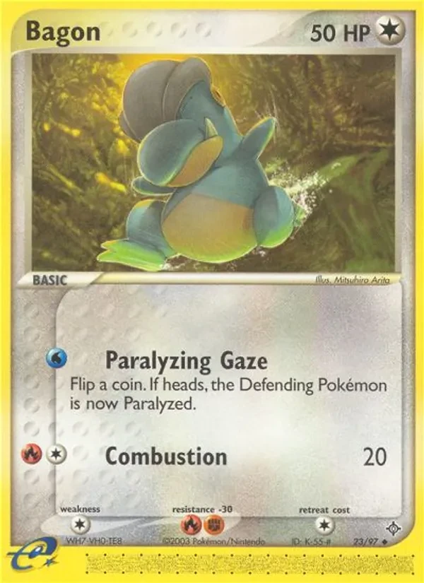 Bagon 23/97 Dragon Pokémon card