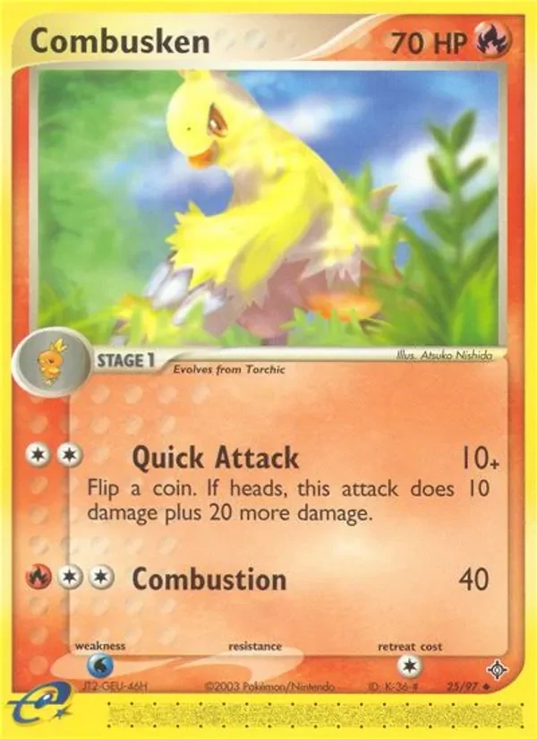 Carta Pokémon Combusken 25/97 Dragon