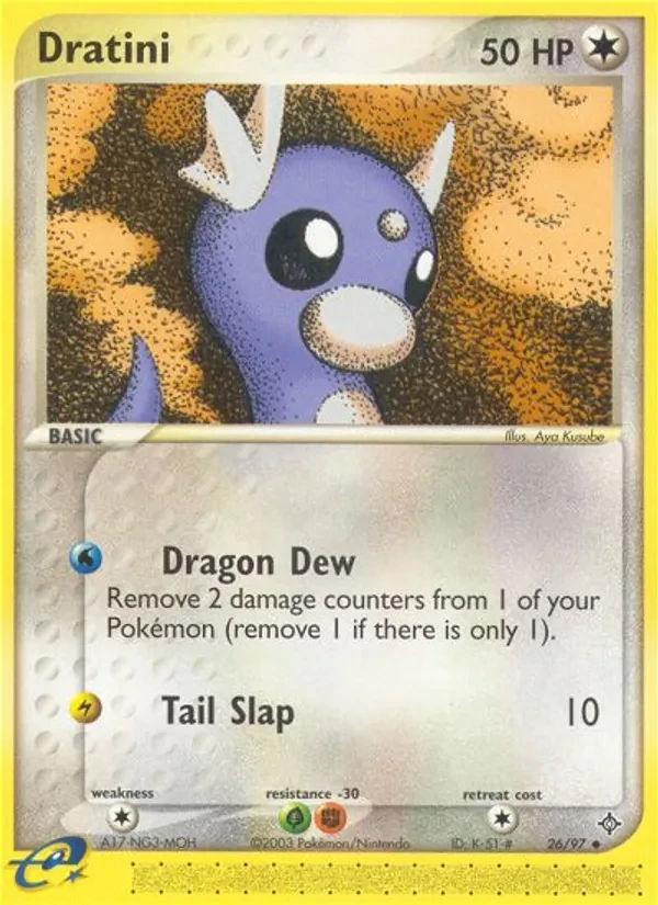 Dratini 26/97 Dragon Pokémon card