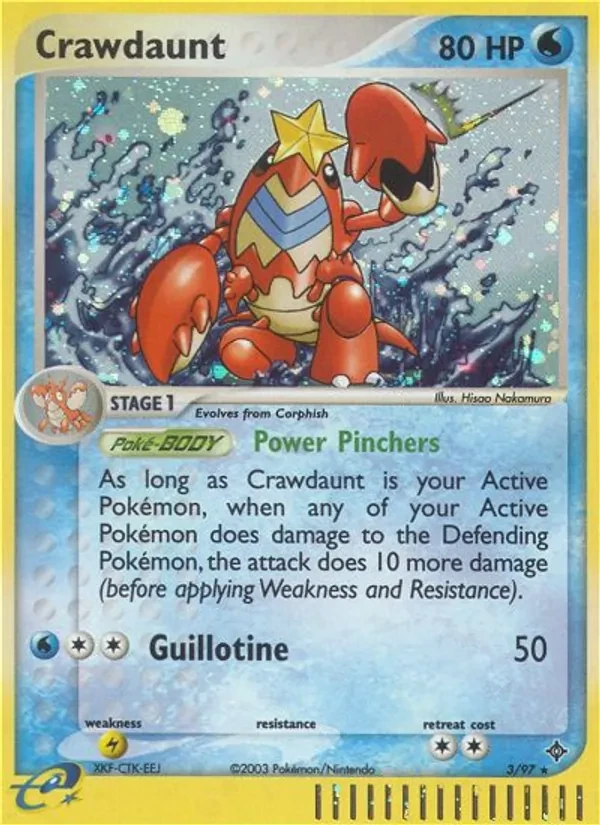 Carta Pokémon Crawdaunt 3/97 Dragon