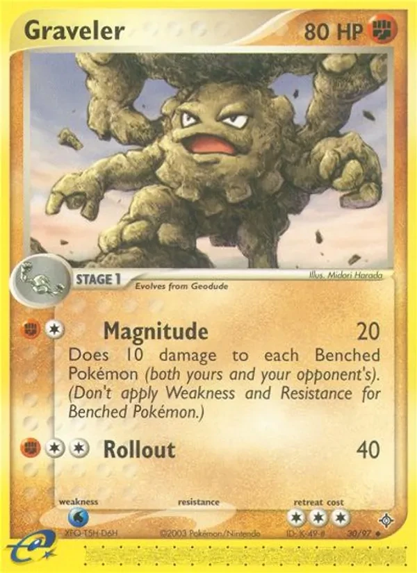 Graveler 30/97 Dragon Pokémon card