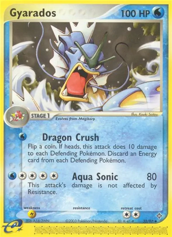 Gyarados 32/97 Dragon Pokémon card