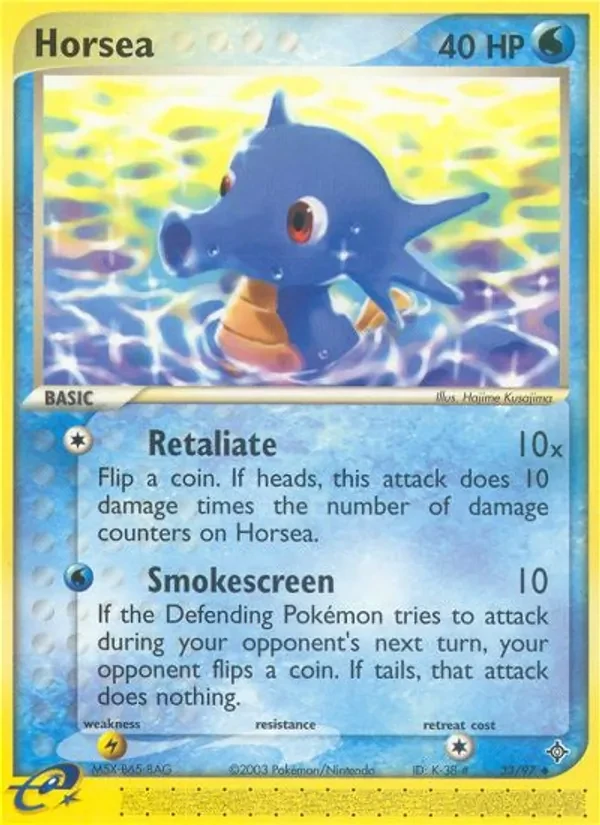 Horsea 33/97 Dragon Pokémon card