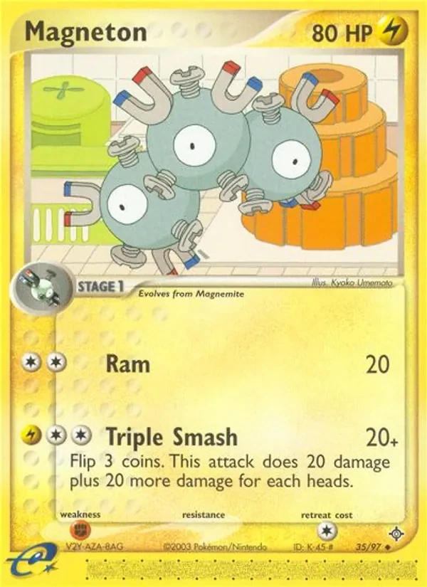 Magneton 35/97 Dragon Pokémon card