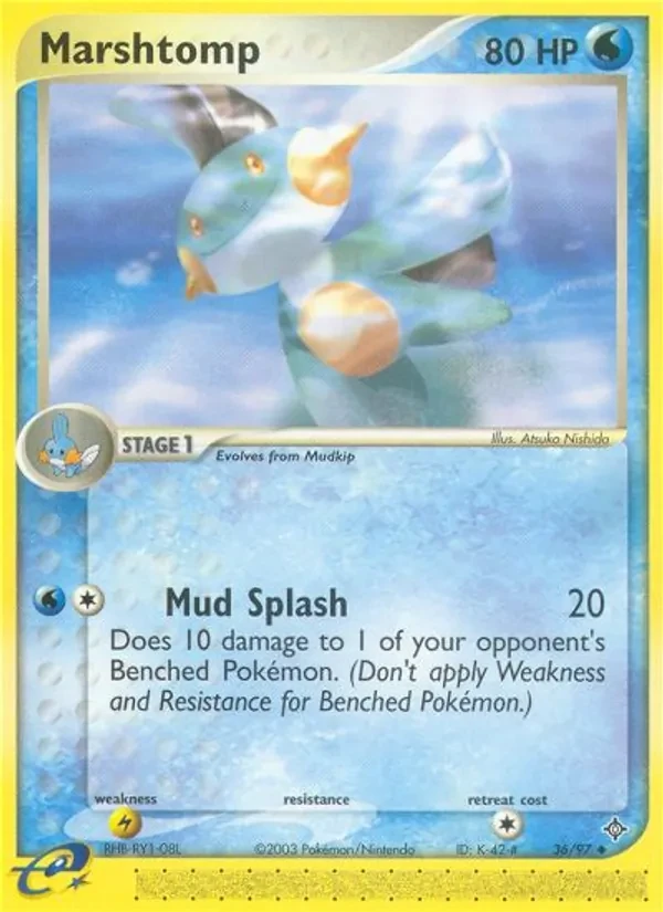 Marshtomp 36/97 Dragon Pokémon kaart