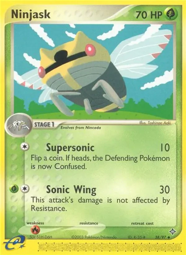 Ninjask 38/97 Dragon Pokémon kaart