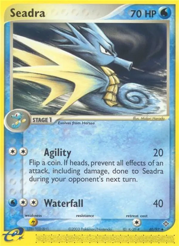 Seadra 40/97 Dragon Pokémon card