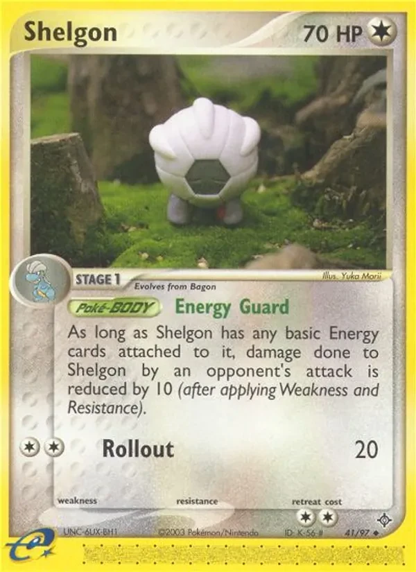 Shelgon 41/97 Dragon Pokémon card