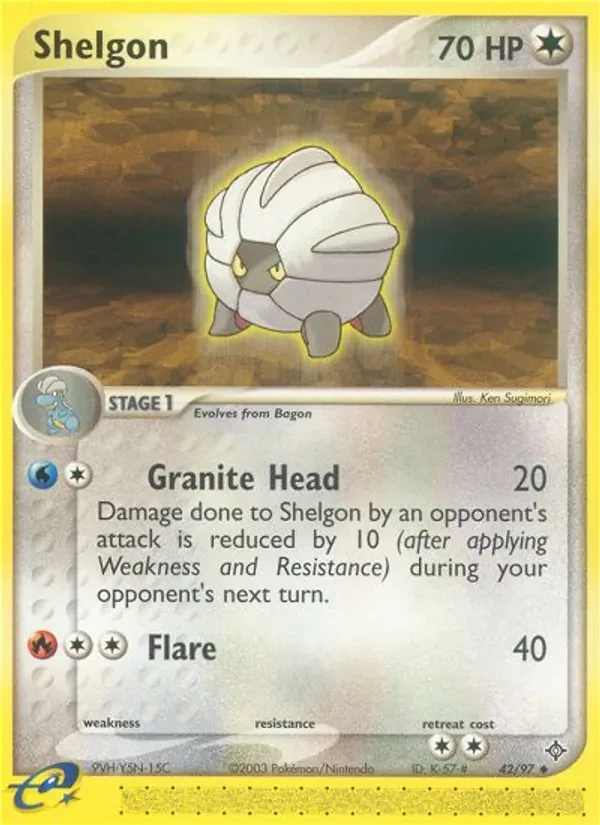 Shelgon 42/97 Dragon Pokémon card
