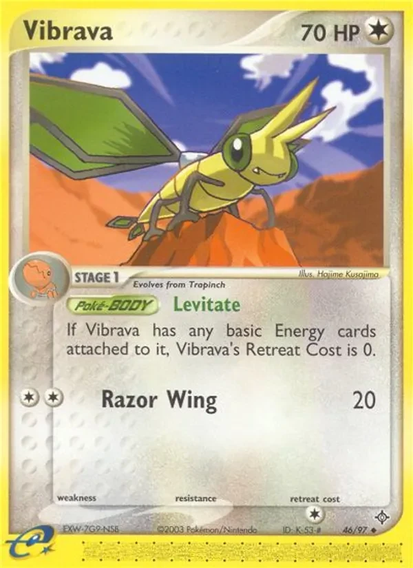 Vibrava 46/97 Dragon Pokémon Karte