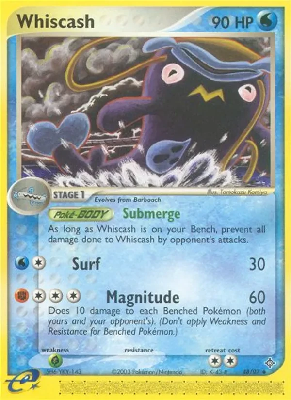Whiscash 48/97 Dragon Pokémon card