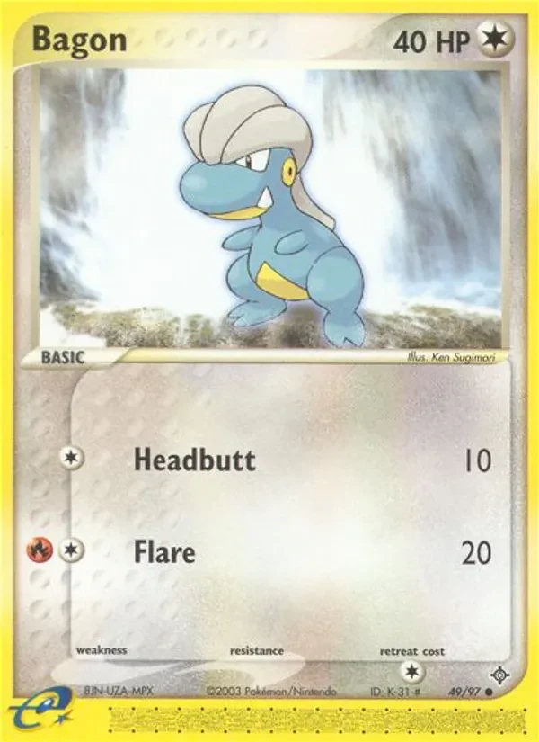 Bagon 49/97 Dragon Pokémon card