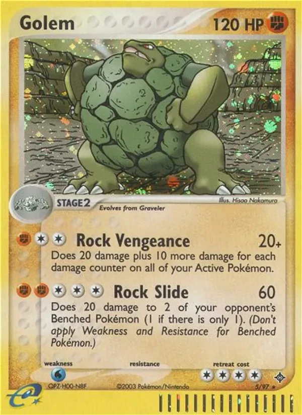 Golem 5/97 Dragon Pokémon kaart