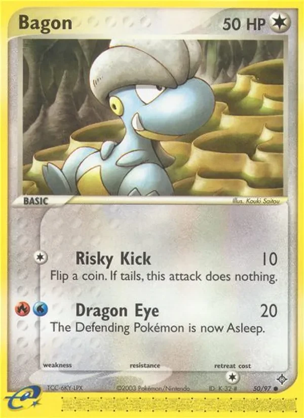 Bagon 50/97 Dragon Pokémon card