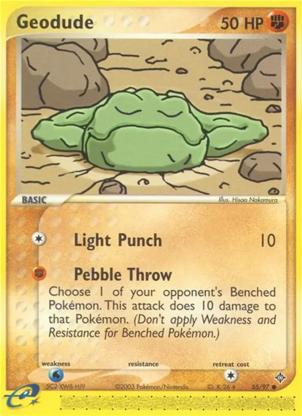 Geodude 55/97 Dragon Pokémon Karte