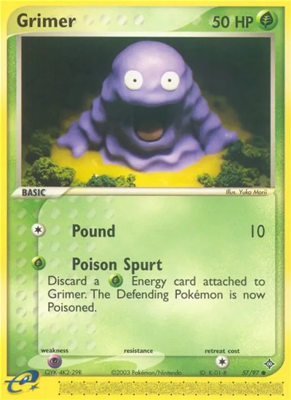 Grimer 57/97 Dragon Pokémon kaart