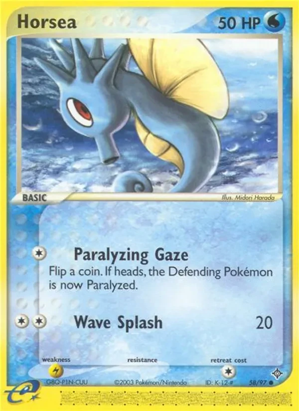 Horsea 58/97 Dragon Pokémon card