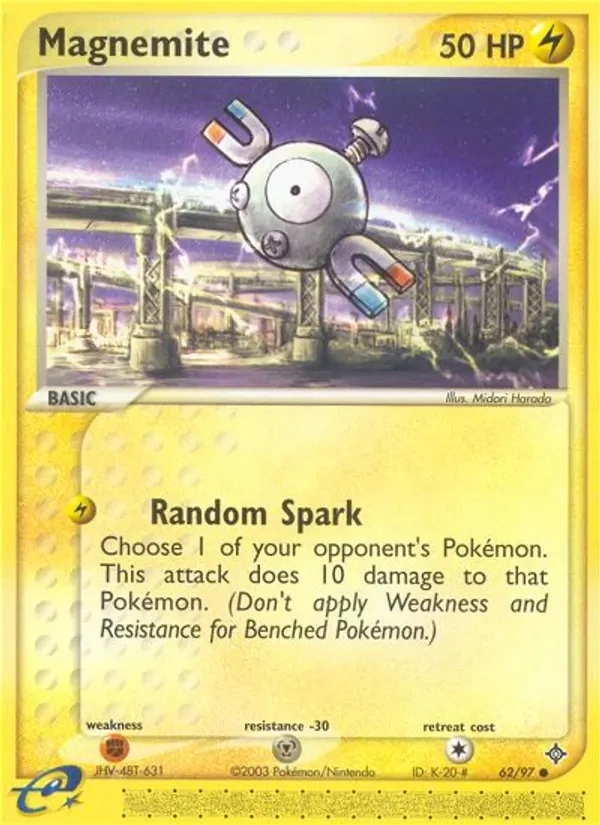 Magnemite 62/97 Dragon Pokémon card
